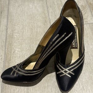 Vintage Givenchy Black and Gold Women's Shoes